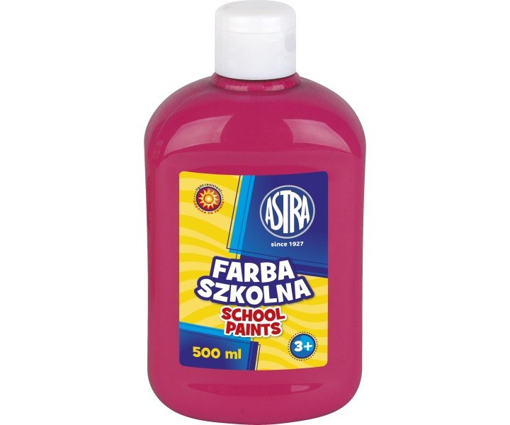 Farba Szkolna 500 ml. Różowa ASTRA