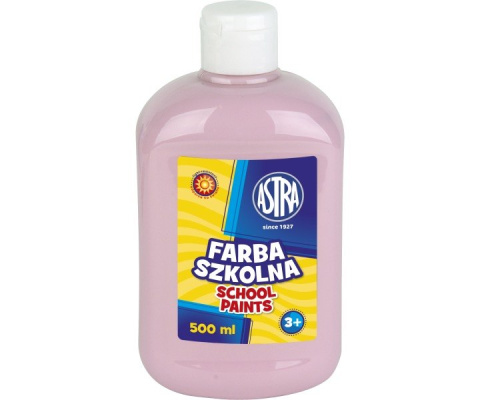 Farba Szkolna 500 ml. Różowa Jasna ASTRA Farba Szkolna 500 ml. Różowa Jasna ASTRA