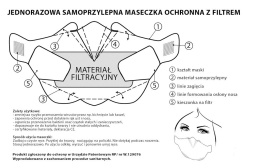 Maseczka Higieniczna Ochronna z Filtrem Wigofil MOMF