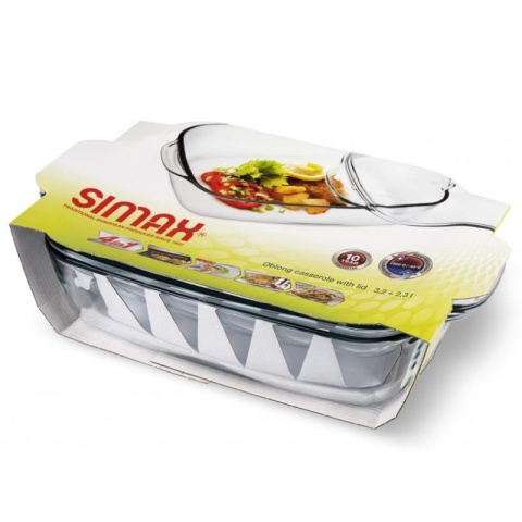 NACZYNIE ŻAROODPORNE 5,5 L. PROSTOKĄTNE Z POKRYWĄ 7356/7366 , SIMAX NACZYNIE ŻAROODPORNE 5,5 L. PROSTOKĄTNE Z POKRYWĄ 7356/7366 , SIMAX