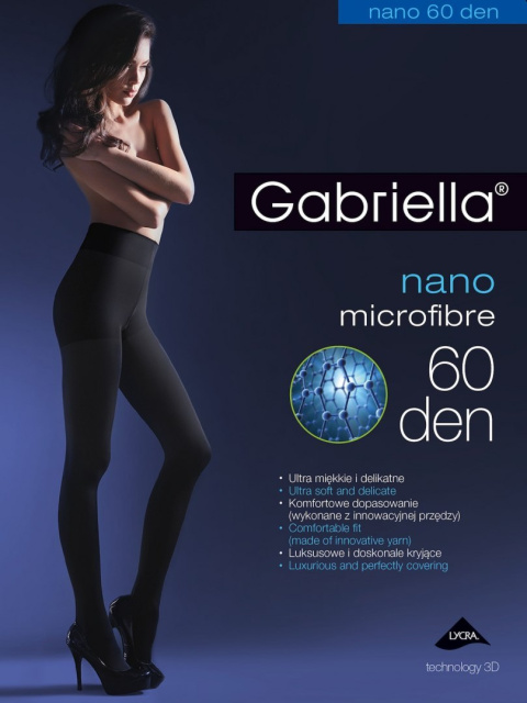 Rajstopy Microfibre MF 60 den. Nano 1-2 / 3-4 Code 648 GABRIELLA