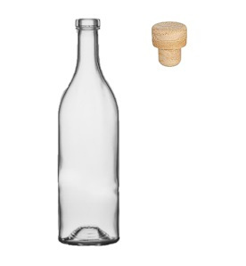 BUTELKA 500 ml. COGNACAISE Z KORKIEM NATURALNYM a'6 BUTELKA 500 ml. COGNACAISE Z KORKIEM NATURALNYM a'6