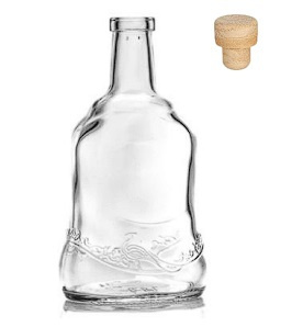 BUTELKA BRENDI 500 ml. Z NATURALNYM KORKIEM a'4 / a'32 BUTELKA BRENDI 500 ml. Z NATURALNYM KORKIEM a'4 / a'32