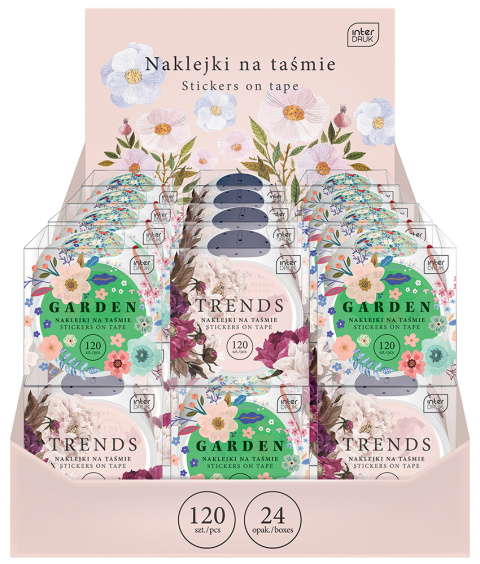 NAKLEJKI NA TAŚMIE FLOWERS , INTERDRUK NAKLEJKI NA TAŚMIE FLOWERS , INTERDRUK