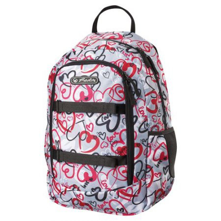 PLECAK MŁODZIEŻOWY SKATER STYLE HEARTS , HERLITZ PLECAK MŁODZIEŻOWY SKATER STYLE HEARTS , HERLITZ
