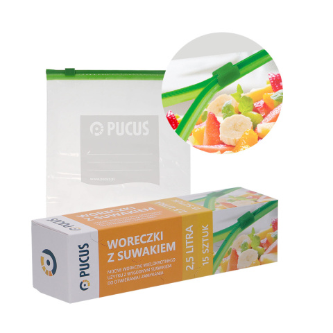 WORECZKI Z SUWAKIEM STRUNOWE 2,5 L. 15 szt. , PUCUŚ DOMEX WORECZKI Z SUWAKIEM STRUNOWE 2,5 L. 15 szt. , PUCUŚ DOMEX