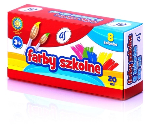 ASTRA-240029 FARBY SZKOLNE AS 8 kol. 20 ml.