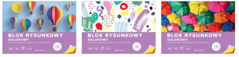 I.BLOK RYSUNKOWY A3 20 KARTEK KOLOR