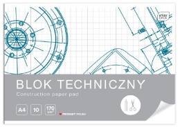 I.BLOK TECHNICZNY A4 10 KARTEK BIAŁY