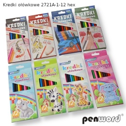 PH-4483 KREDKI OŁÓWKOWE 12 kol. 2721A-1-12 HEX