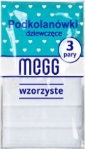 MEGG-PODKOLANÓWKI DZIEWCZĘCE 3-pak WZOROWANE