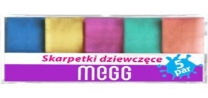 MEGG-SKARPETKI DZIEWCZĘCE GŁADKIE a'5