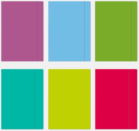 I.TECZKA Z GUMKĄ A4+ FLUO MIX