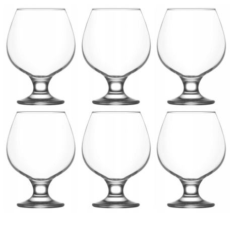 055553 KPL 6 KIELISZKÓW 390 CC BRANDY MISKET