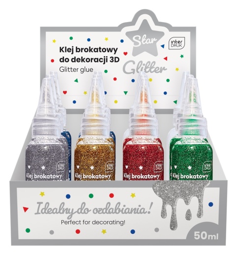 I.KLEJ BROKATOWY DO DEKORACJI 3D 50 ml. STAR