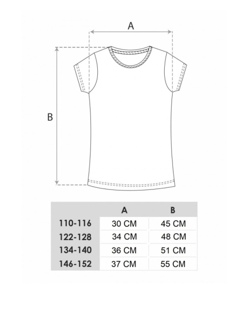 SC-PKK-0116 T-SHIRT DZIEW TURKUS 146-152 cm