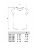 SC-PKK-0116 T-SHIRT DZIEWCZĘCY CZERWONY 158-164 cm