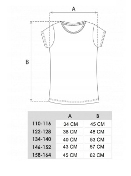 SC-PKK-0117 T-SHIRT BIAŁY 110-116 cm