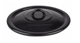 800185 POKRYWA EMAL.18cm.CZARNA