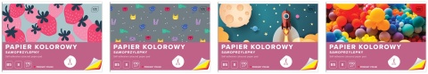 I.ZESZYT PAPIERÓW KOLOROWYCH B4 - SAMOPRZYLEPNY