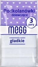 MEGG-PODKOLANÓWKI DZIEWCZĘCE 3-pak GŁADKIE