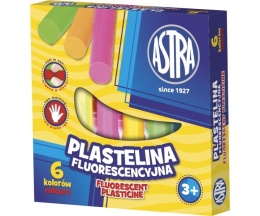 ASTRA-030323 PLASTELINA 6 kol. FLUORESCENCYJNA