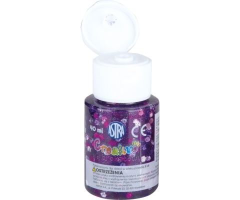 ASTRA-132300 KLEJ BROKATOWY CONFETTI 40 ml. a'12