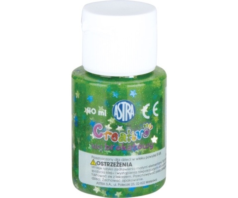ASTRA-132300 KLEJ BROKATOWY CONFETTI 40 ml. a'12