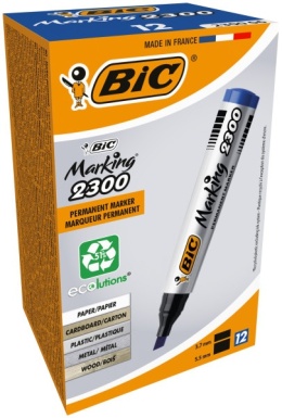 BIC-MARKER PERMANENTNY ECO ŚCIĘTY NIEBIESKI a'12