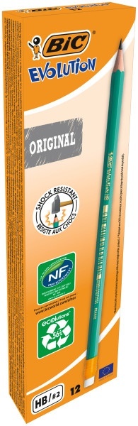 BIC-OŁÓWEK EVOLUTION HB z gumką a'12