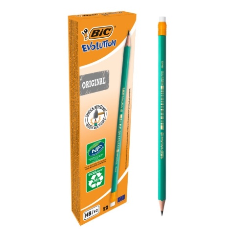 BIC-OŁÓWEK EVOLUTION HB z gumką a'12