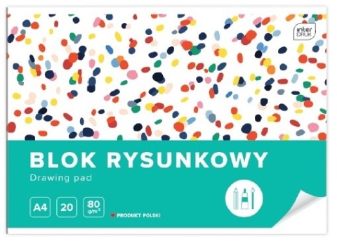 I.BLOK RYSUNKOWY A4 20 KARTEK BIAŁY