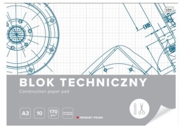 I.BLOK TECHNICZNY A3 10 KARTEK BIAŁY