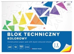 I.BLOK TECHNICZNY A3 10 KARTEK KOLOR