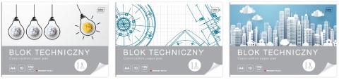 I.BLOK TECHNICZNY A4 10 KARTEK BIAŁY