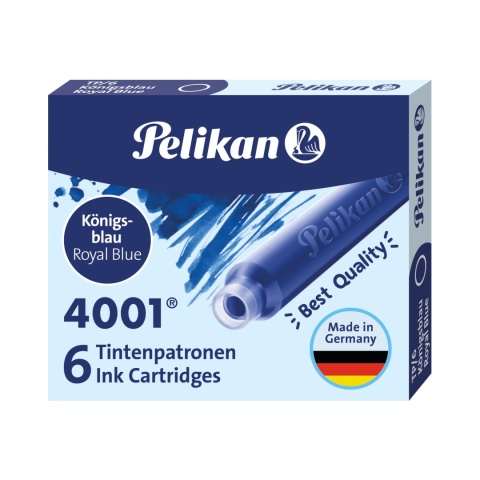 PELIKAN-NABOJE KRÓTKIE DO PIÓR TP/6 NIEBIESKIE a'6