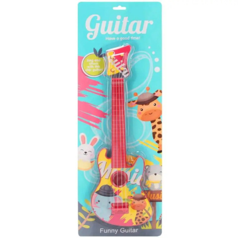 GITARA KOLOROWA ZWIERZĘTA ZABWKA 39 cm. GITARA KOLOROWA ZWIERZĘTA ZABWKA 39 cm.