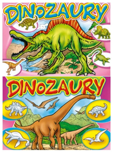 KOLOROWANKA KSIĄŻECZKA DINOZAURY 20x28 cm. 16 STRON , KRZESIEK KOLOROWANKA KSIĄŻECZKA DINOZAURY 20x28 cm. 16 STRON , KRZESIEK