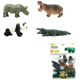 KOMPLET 4 SZTUK ZWIERZĄTEK ZOO