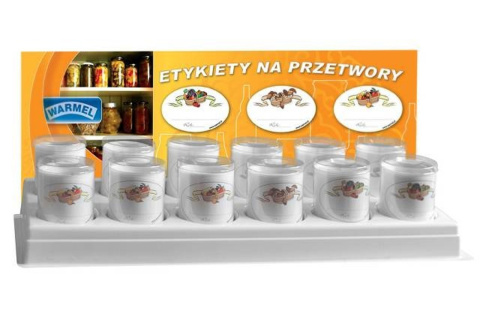 KOMPLET ETYKIET NA PRZETWORY TUBKA 50 szt. , WARMEL KOMPLET ETYKIET NA PRZETWORY TUBKA 50 szt. , WARMEL