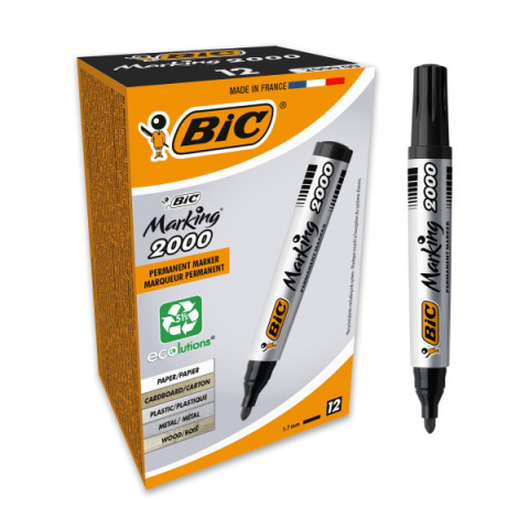 MARKER PERMANENTNY MARKING ECO 2000 OKRĄGŁY CZARNY , BIC MARKER PERMANENTNY MARKING ECO 2000 OKRĄGŁY CZARNY , BIC