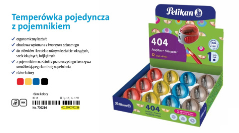 TEMPERÓWKA Z POJEMNIKIEM , PELIKAN HERLITZ TEMPERÓWKA Z POJEMNIKIEM , PELIKAN HERLITZ