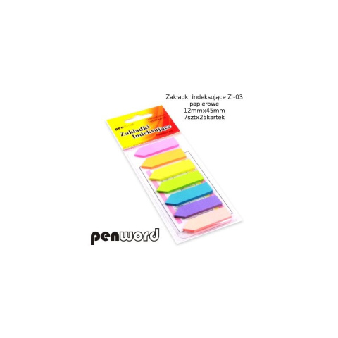 ZAKŁADKI INDEKSUJĄCE PAPIEROWE 12x45 mm. 7 KOLORÓW ZI-03 ZAKŁADKI INDEKSUJĄCE PAPIEROWE 12x45 mm. 7 KOLORÓW ZI-03
