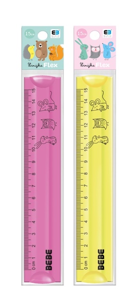 I.LINIJKA FLEXI 15 cm. BB KIDS PASTEL