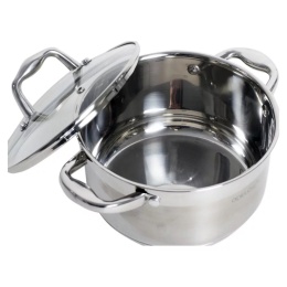 147651 GARNEK STALOWY 28x16 cm.9,8 L. VELIO