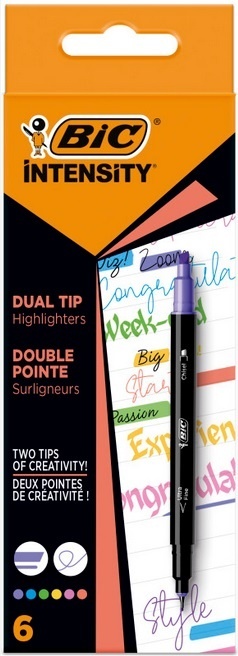 BIC-ZAKREŚLACZ DUAL TIP 6 KOLORÓW