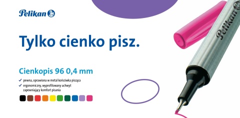HERLITZ-943224 CIEŃKOPIS 96 0,4 mm.RÓŻOWY