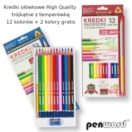 PH-4771 KREDKI OŁÓWKOWE OALITY TRÓ.Z TEM.12kol+2