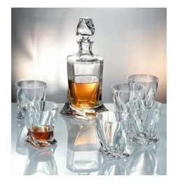819314 ZESTAW DO WHISKY 1+6 QUADRO BOHEMIA