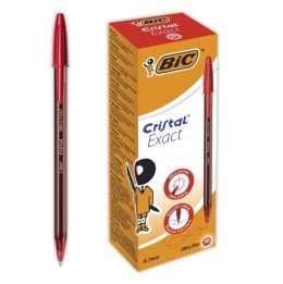 BIC-DŁUGOPIS CRISTAL EXACT CZERWONY
